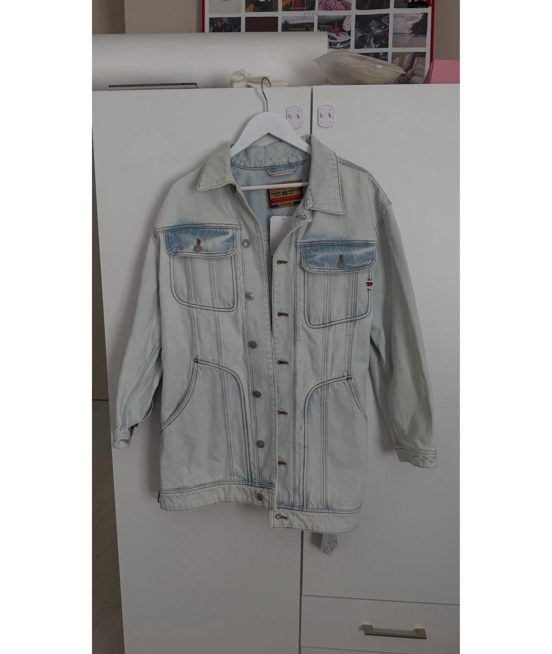 DIESEL Голубой деним жакет/пиджак, фото 5