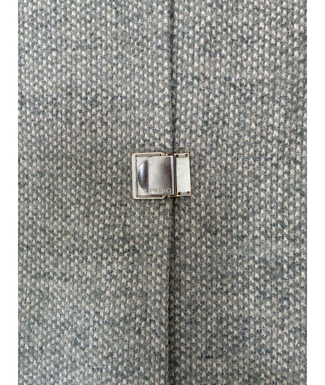 PINKO Бежевое шерстяное пальто, фото 4