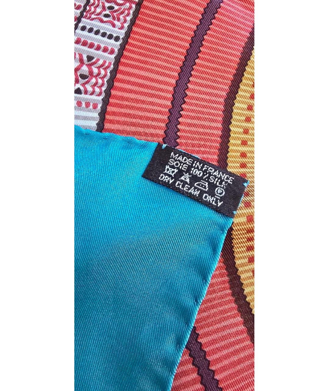 HERMES Мульти шелковый платок, фото 2