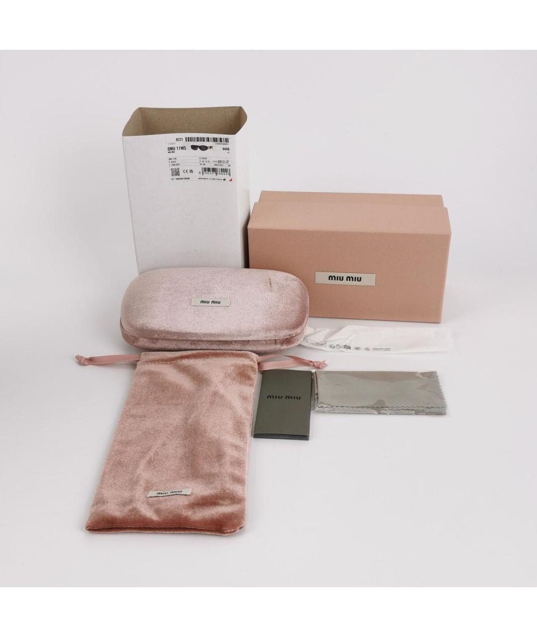 MIU MIU Черные пластиковые солнцезащитные очки, фото 4