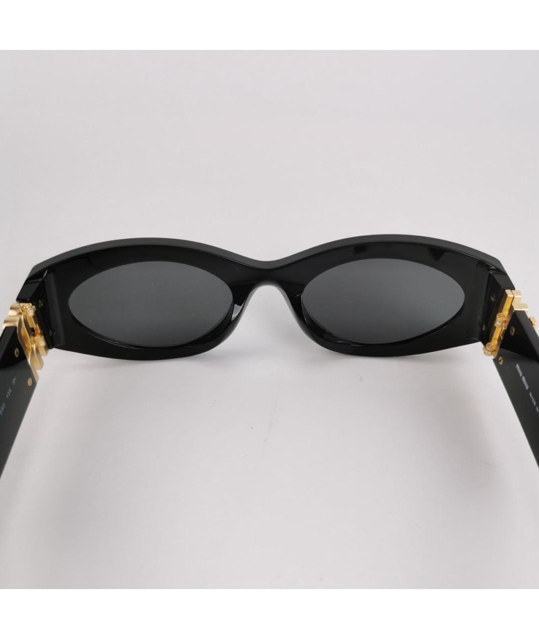 MIU MIU Черные пластиковые солнцезащитные очки, фото 7