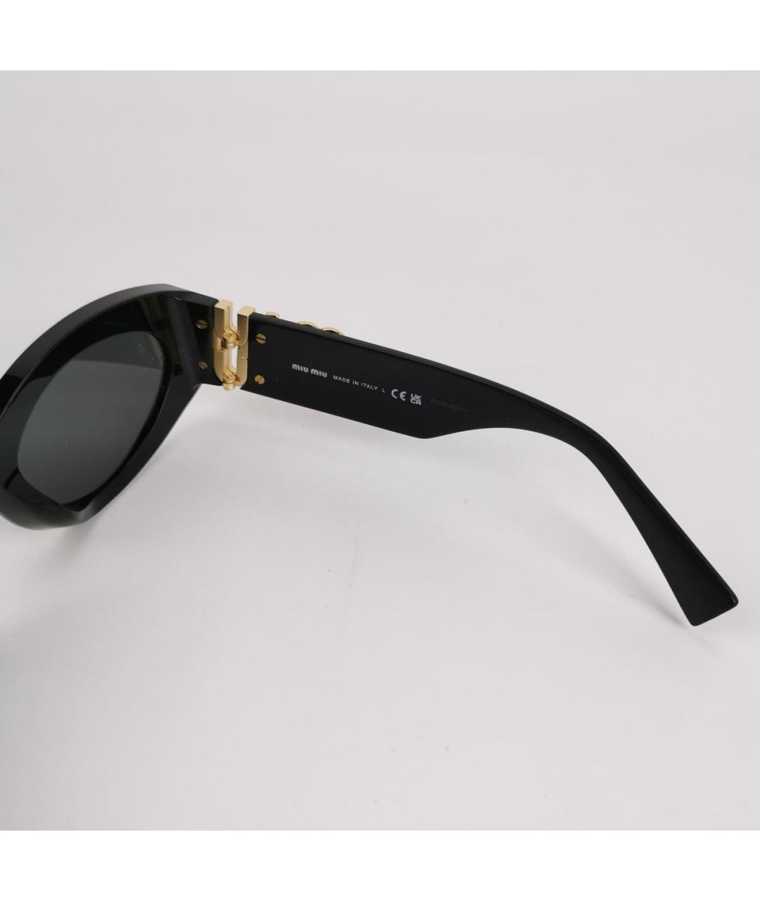 MIU MIU Черные пластиковые солнцезащитные очки, фото 5