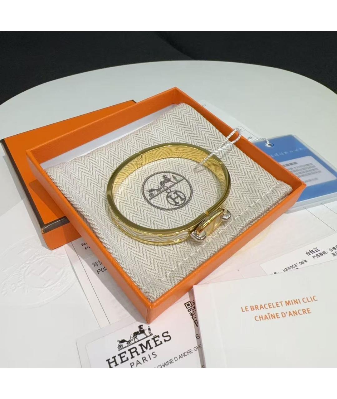 HERMES Золотой браслет, фото 2