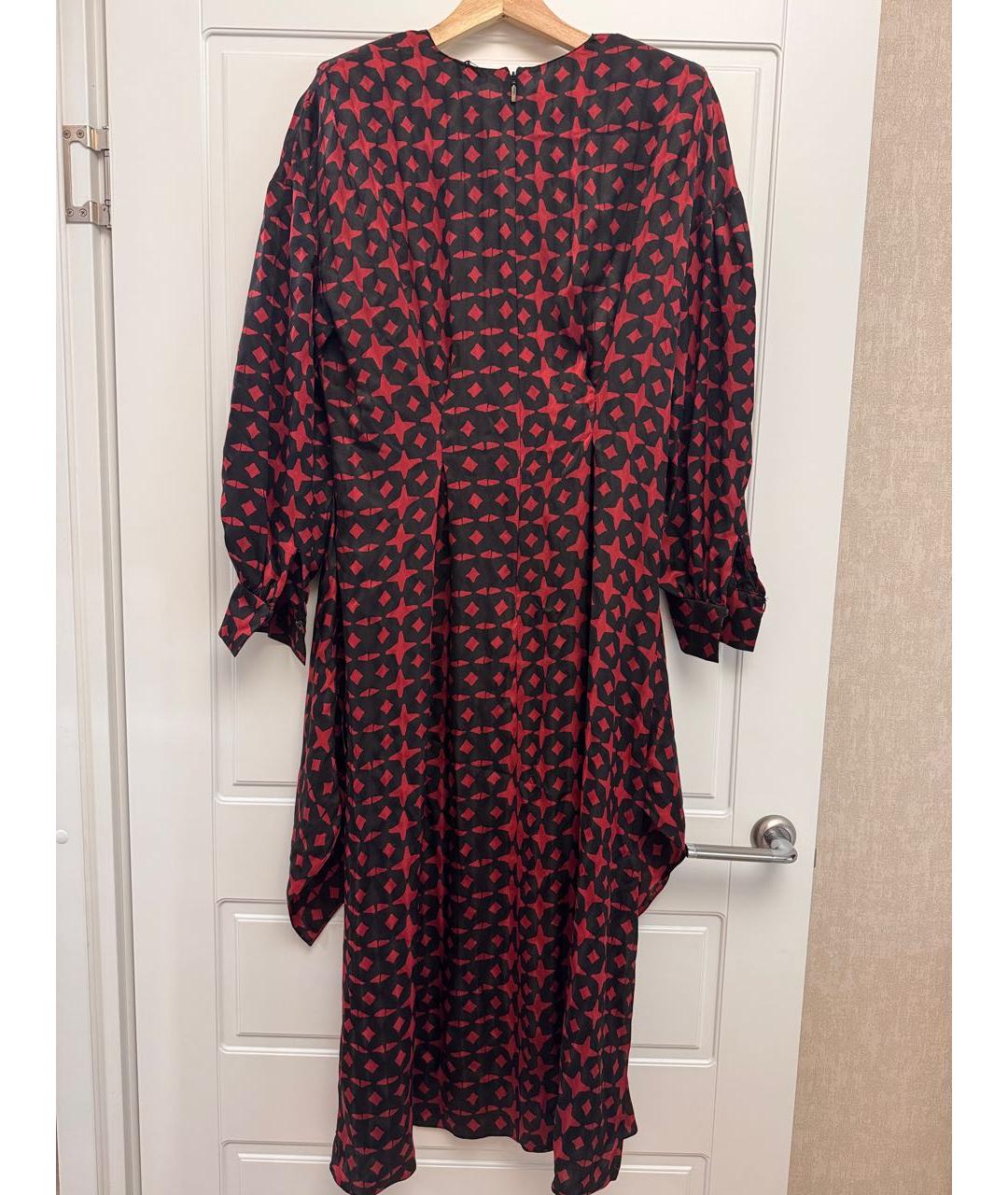 FENDI Бордовое шелковое вечернее платье, фото 2