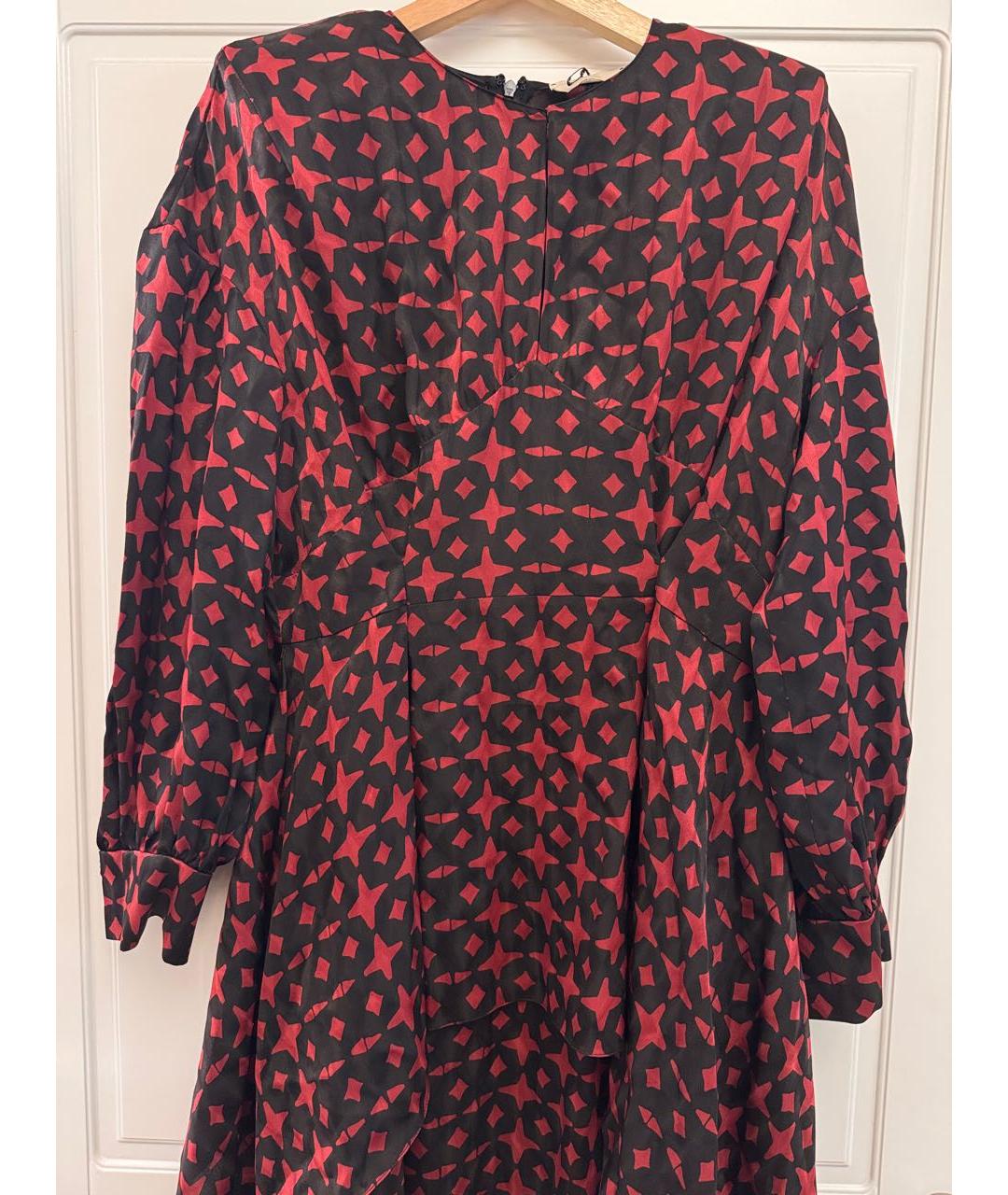 FENDI Бордовое шелковое вечернее платье, фото 5