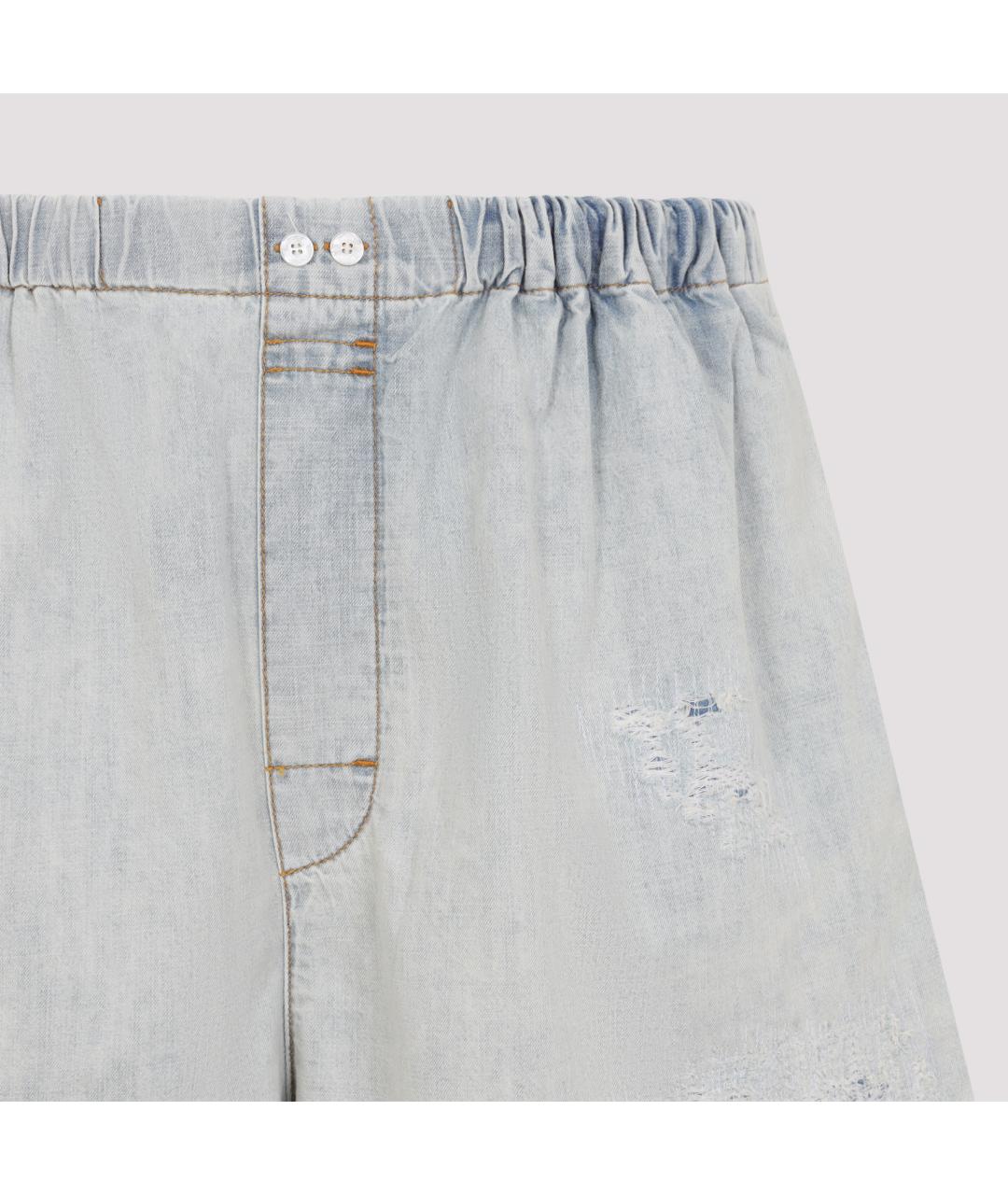 ACNE STUDIOS Синие хлопковые шорты, фото 4