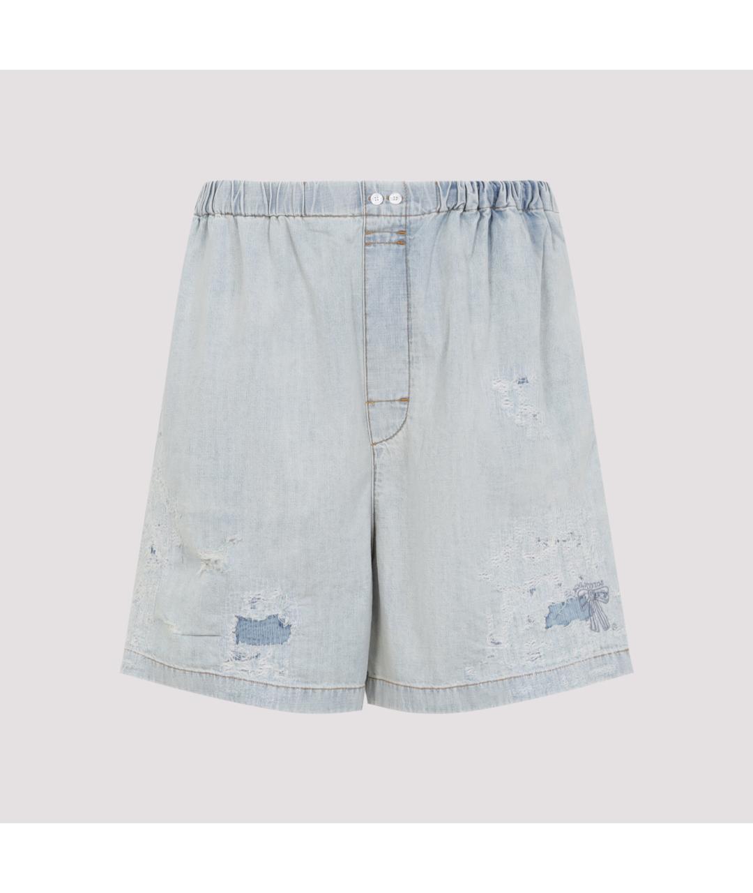 ACNE STUDIOS Синие хлопковые шорты, фото 2