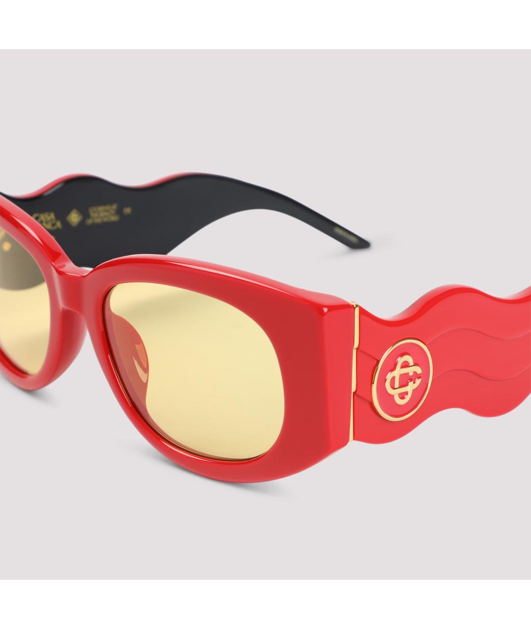 CASABLANCA Красные пластиковые солнцезащитные очки, фото 3