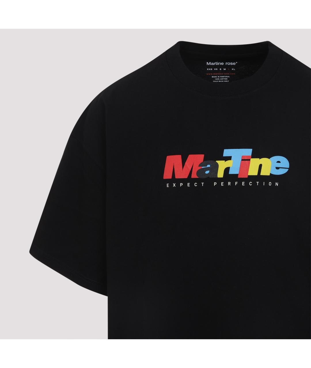 MARTINE ROSE Черная хлопковая футболка, фото 3