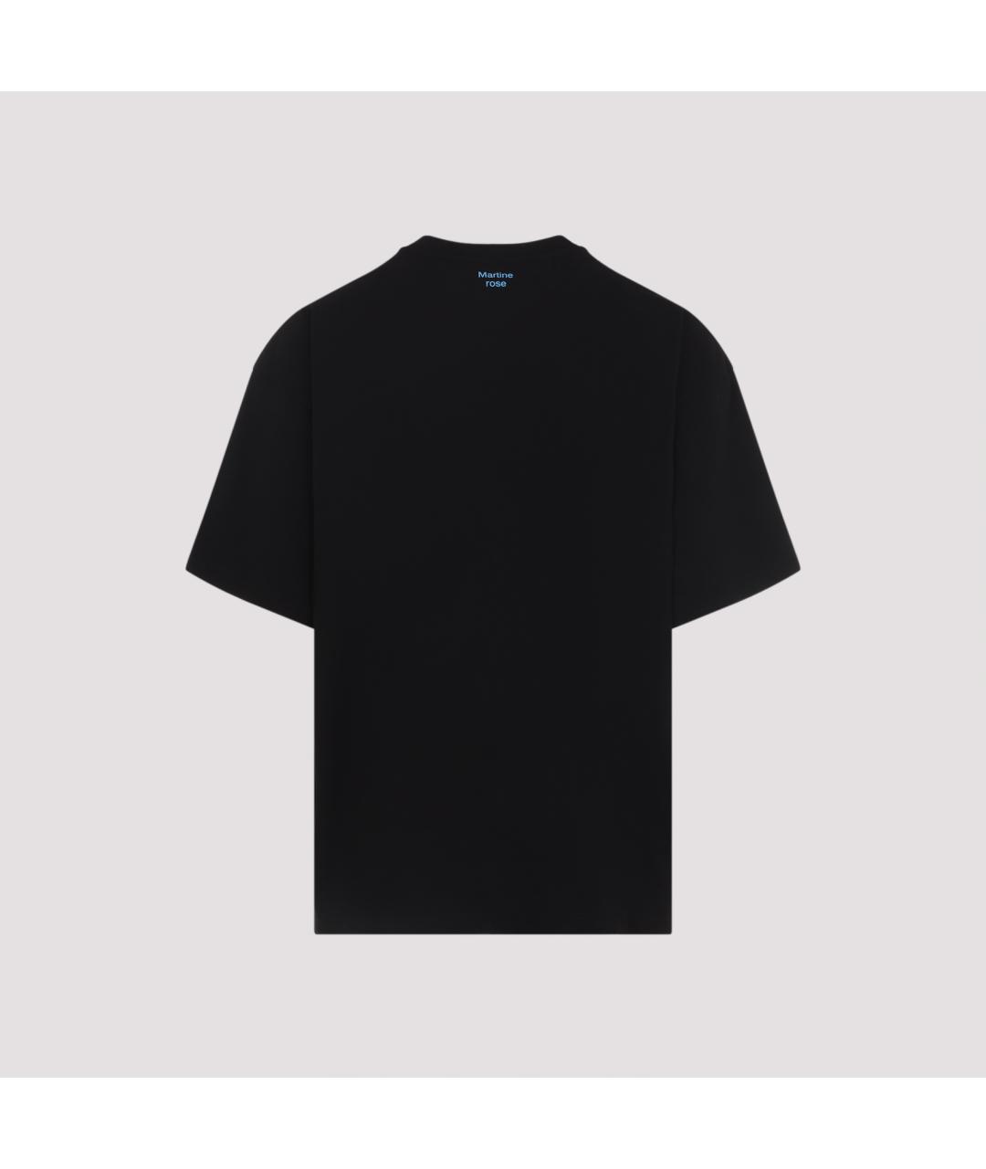 MARTINE ROSE Черная хлопковая футболка, фото 2