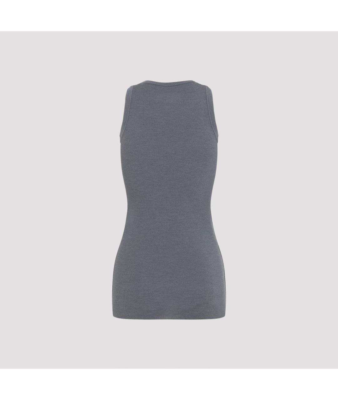 PHOEBE PHILO Серая шерстяная майка, фото 2