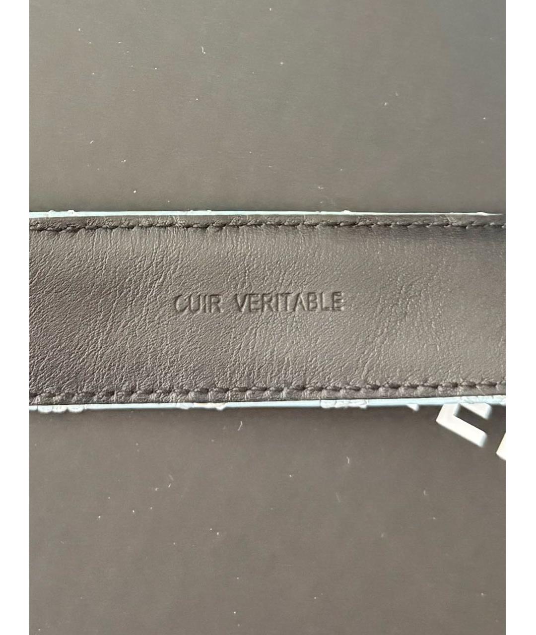 CHANEL Голубой кожаный ремень, фото 5