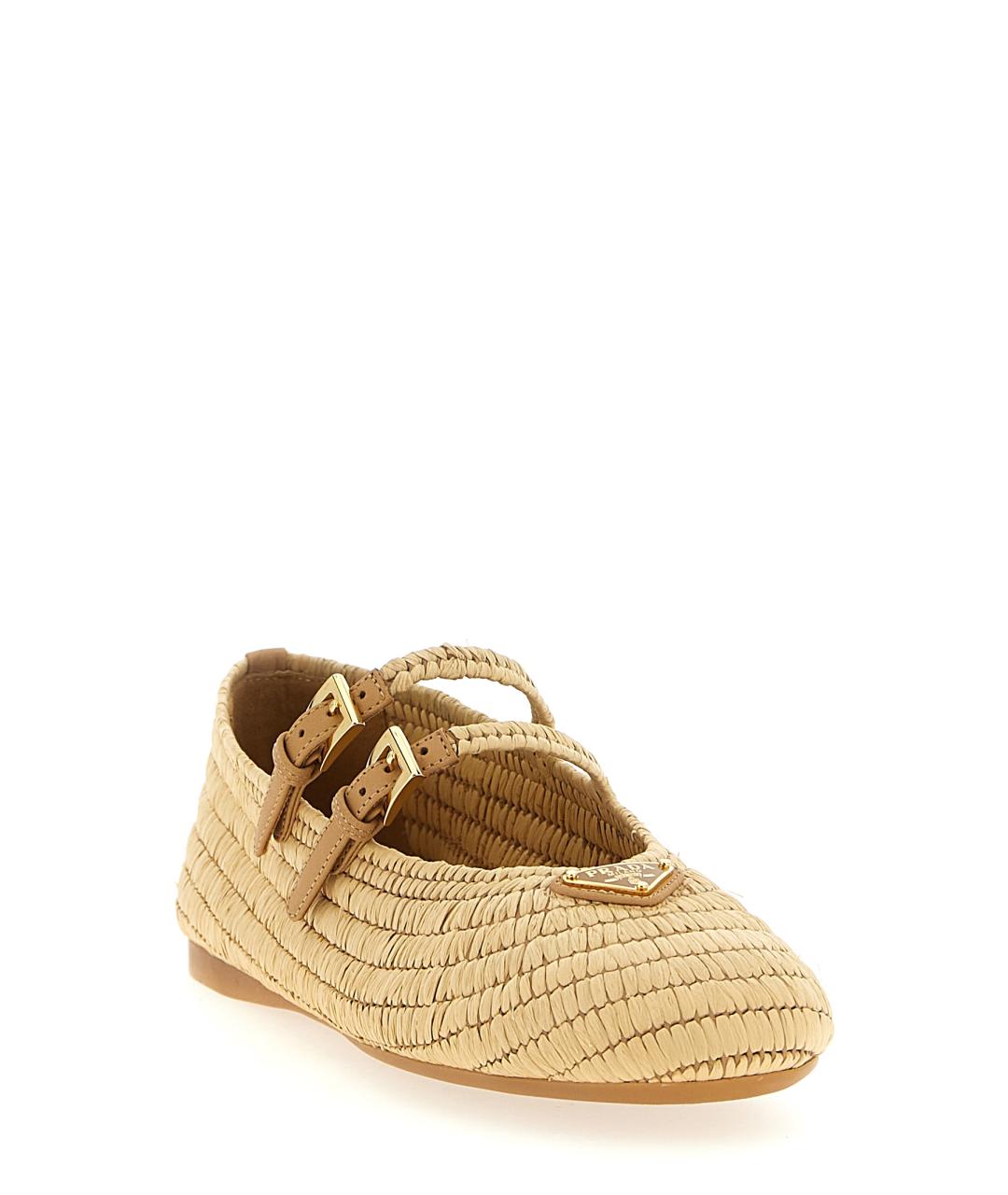 PRADA Бежевые балетки, фото 2