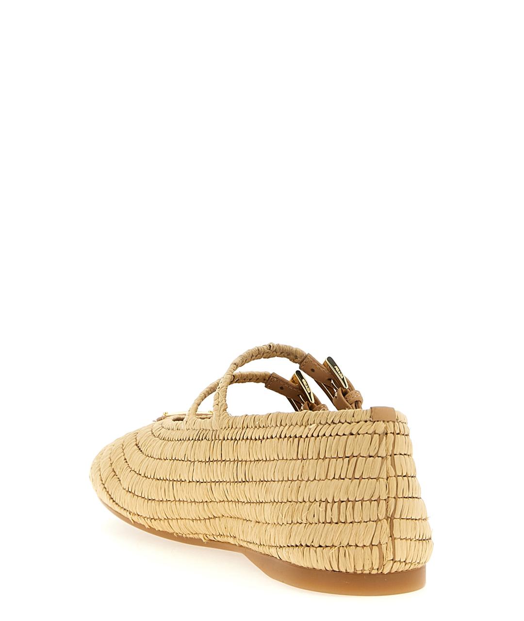 PRADA Бежевые балетки, фото 3