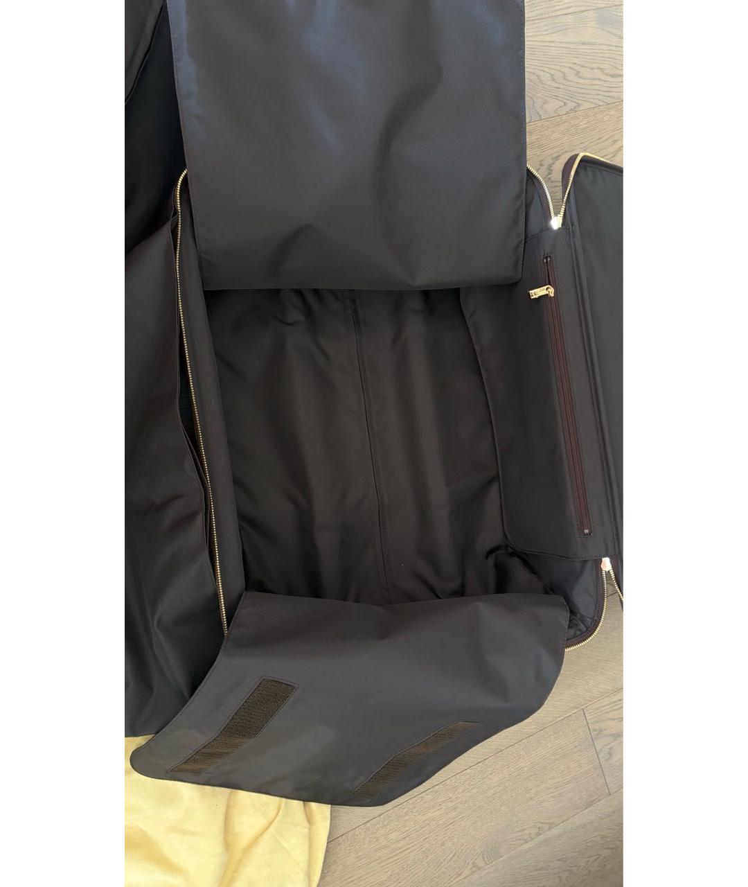 LOUIS VUITTON Коричневый кожаный чемодан, фото 6