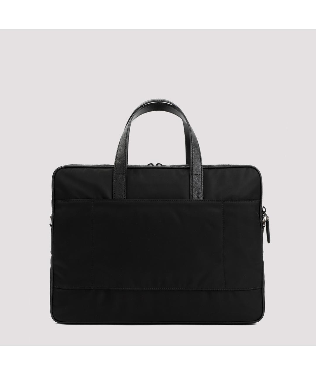 PRADA Черный синтетический портфель, фото 3