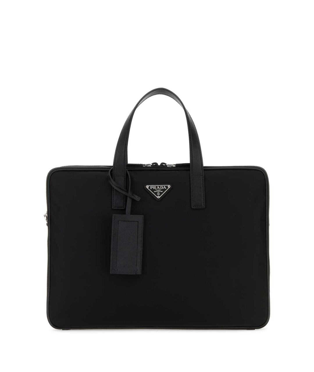 PRADA Черный синтетический портфель, фото 1