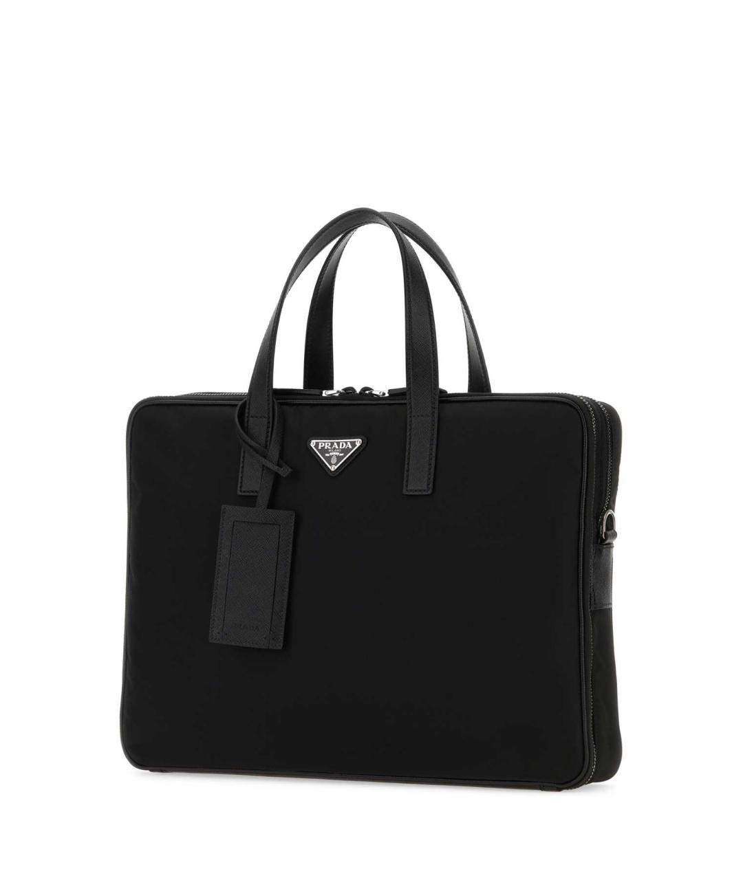 PRADA Черный синтетический портфель, фото 2