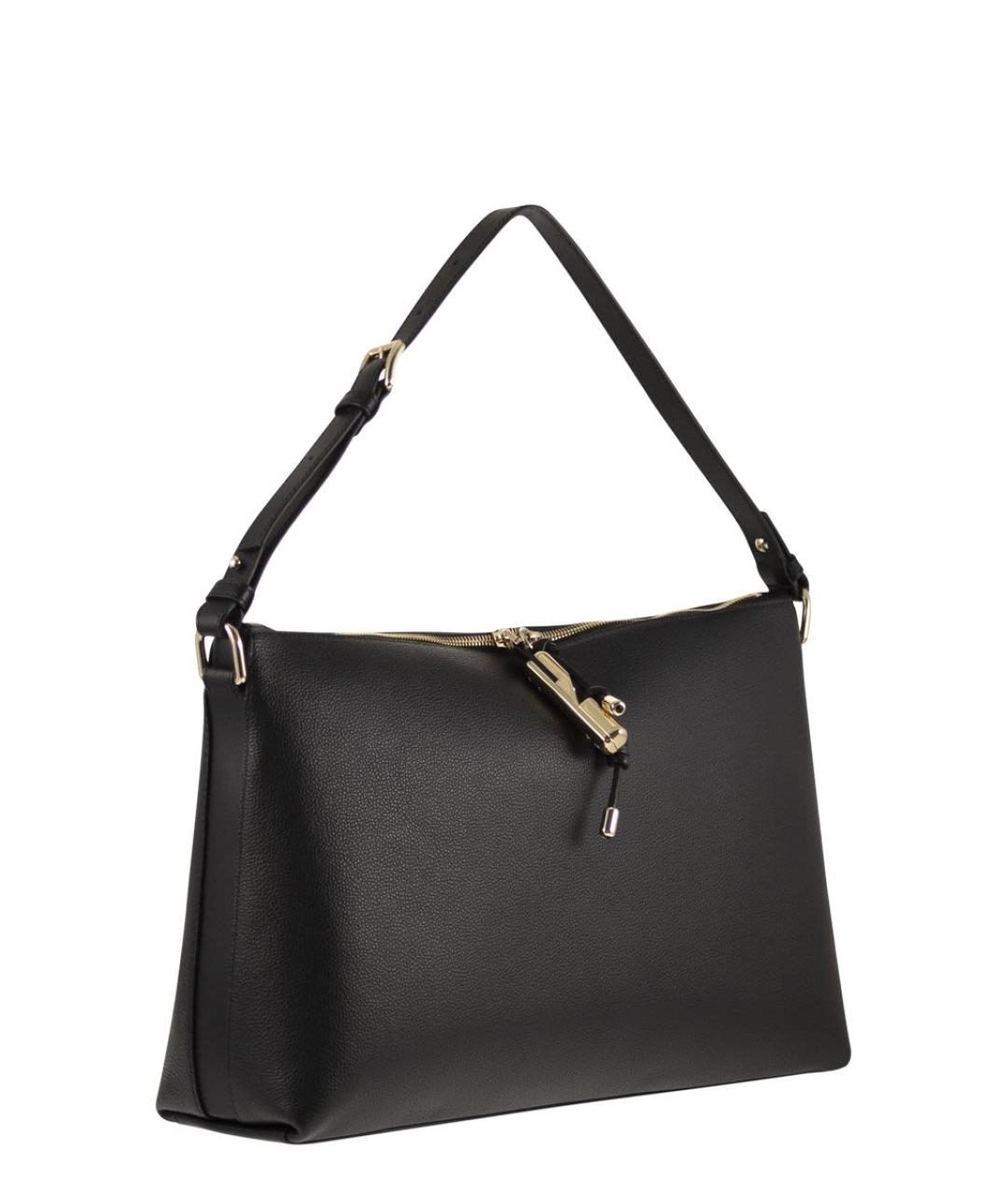 FURLA Черная кожаная сумка через плечо, фото 3