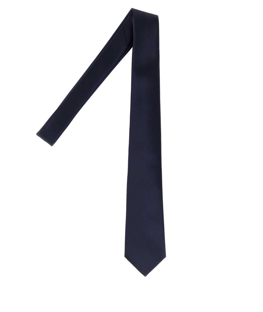 SAINT LAURENT Синий шелковый галстук, фото 2
