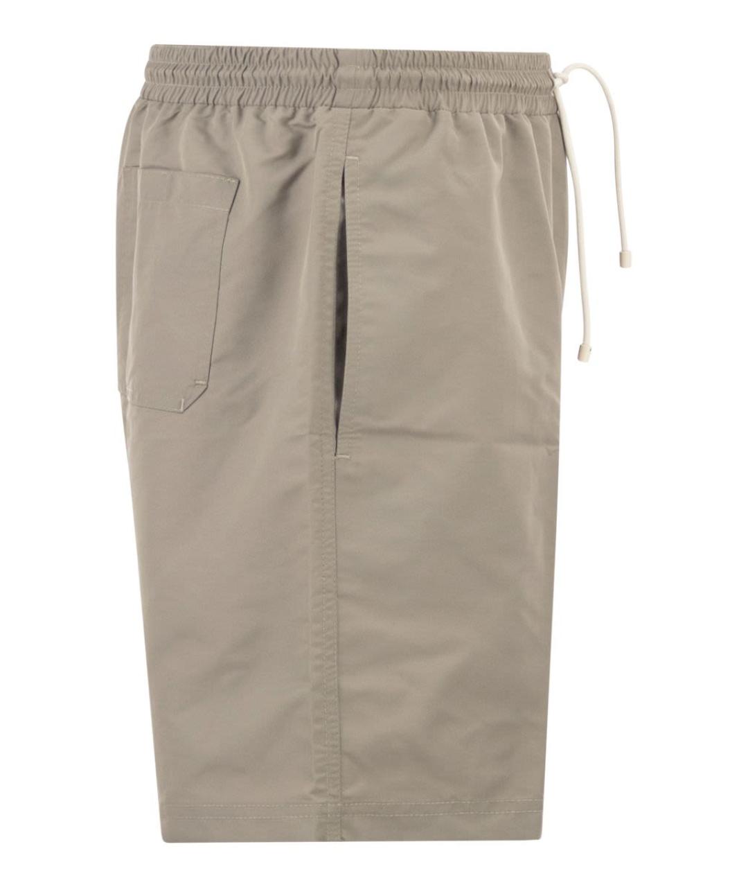 BRUNELLO CUCINELLI Хаки полиэстеровые плавки, фото 3