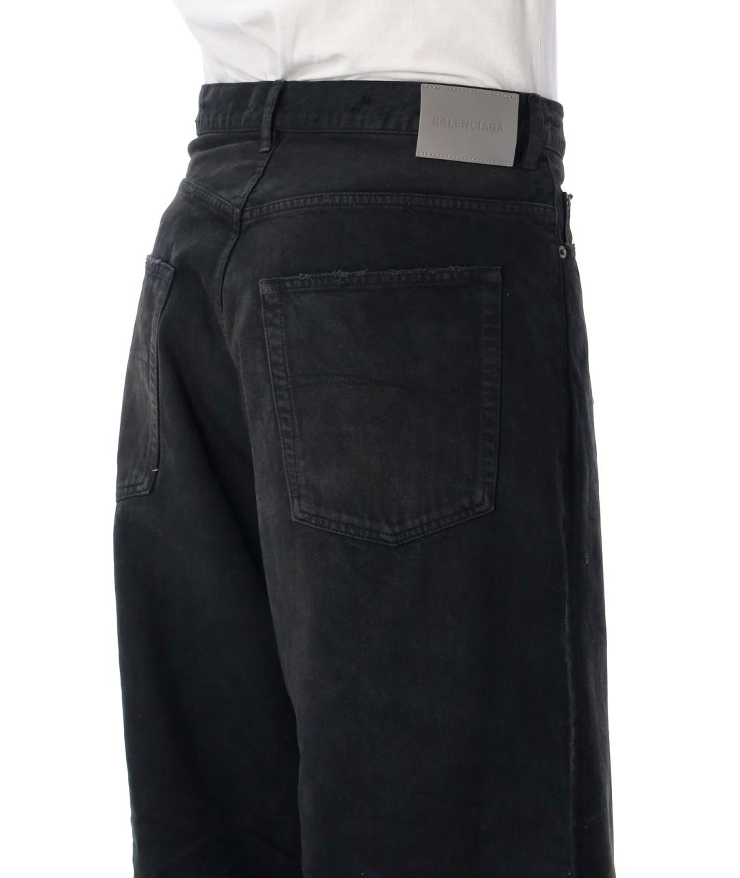 BALENCIAGA Черные хлопковые повседневные брюки, фото 3