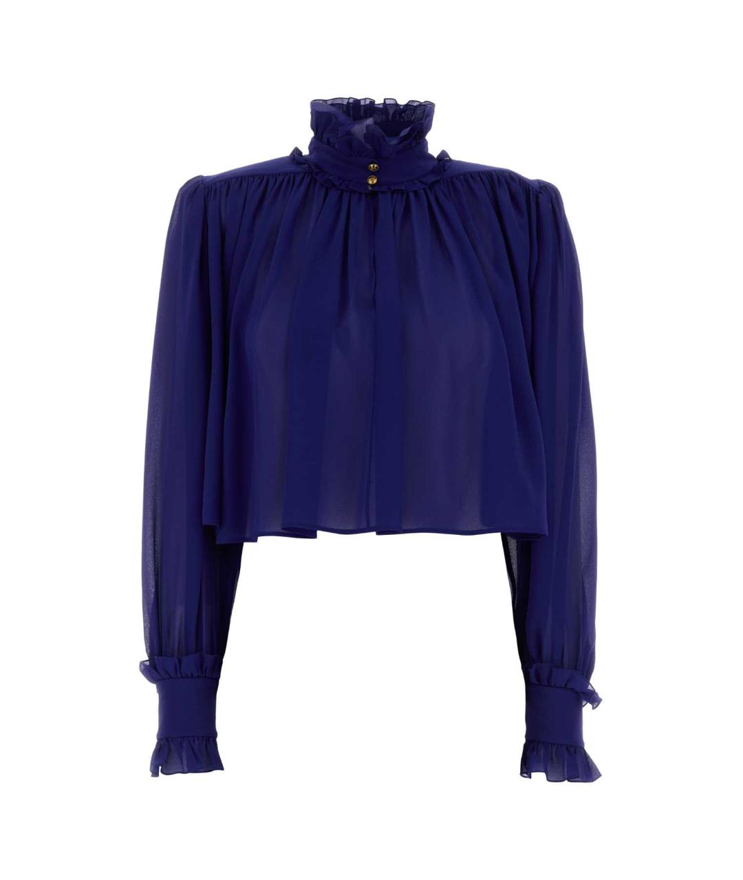 CHLOE Синяя шелковая блузы, фото 3