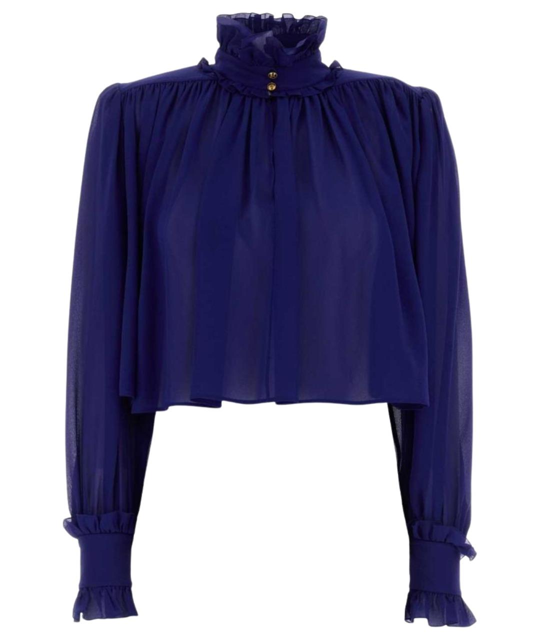 CHLOE Синяя шелковая блузы, фото 1