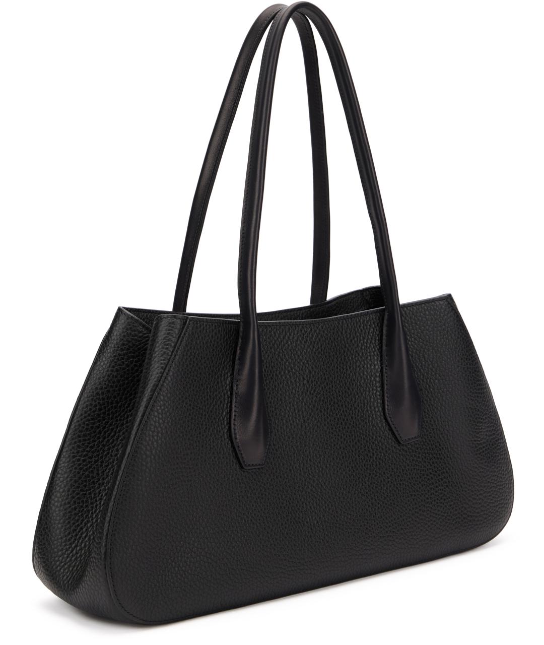 THE ROW Черная кожаная сумка через плечо, фото 3