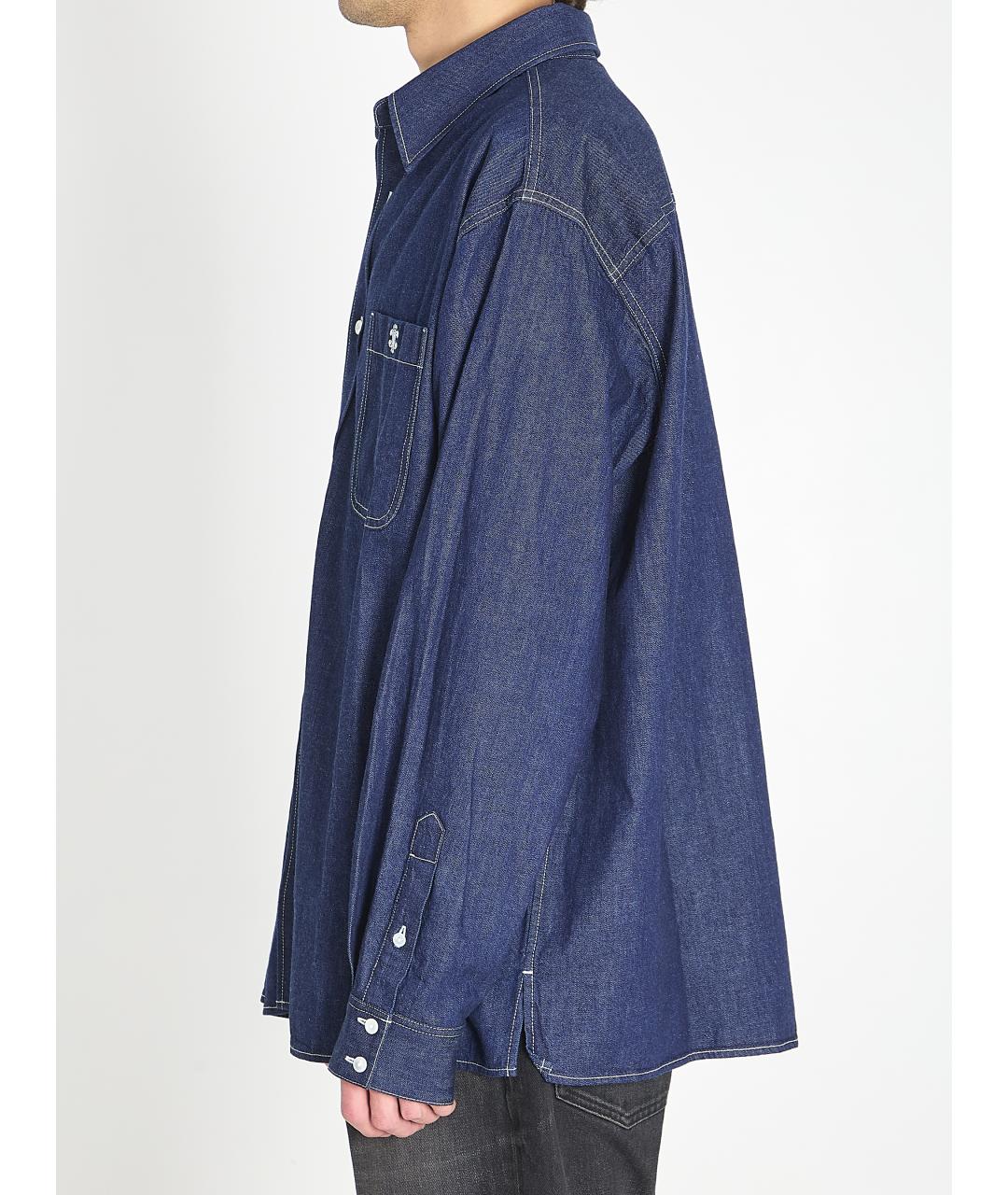 CELINE Синяя хлопковая кэжуал рубашка, фото 3