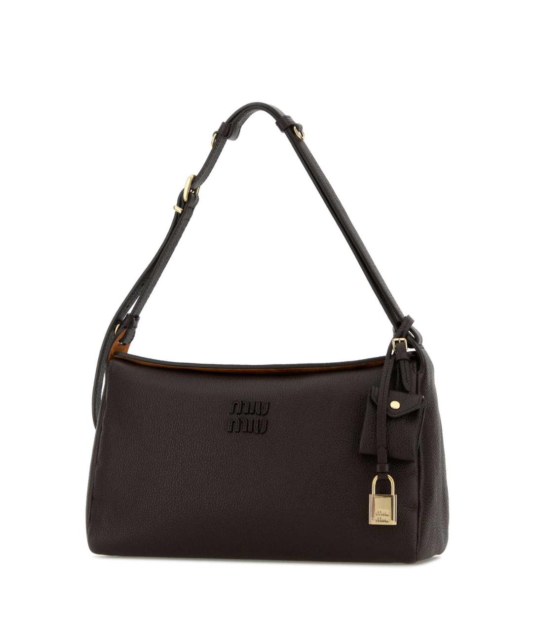MIU MIU Коричневая кожаная сумка через плечо, фото 2