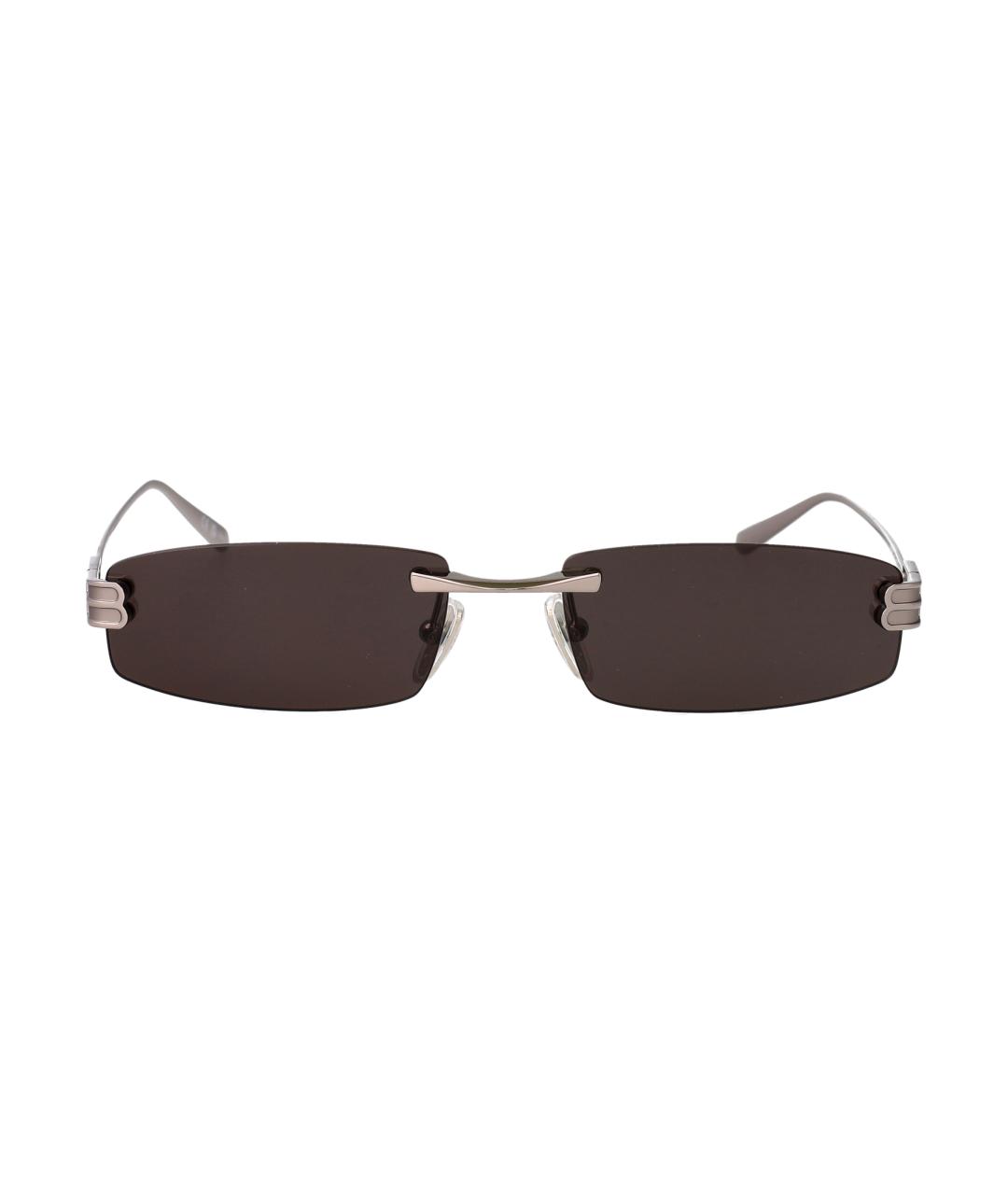 BALENCIAGA Серые металлические солнцезащитные очки, фото 2