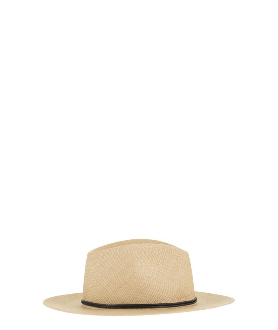 BRUNELLO CUCINELLI Бежевая шляпа, фото 3