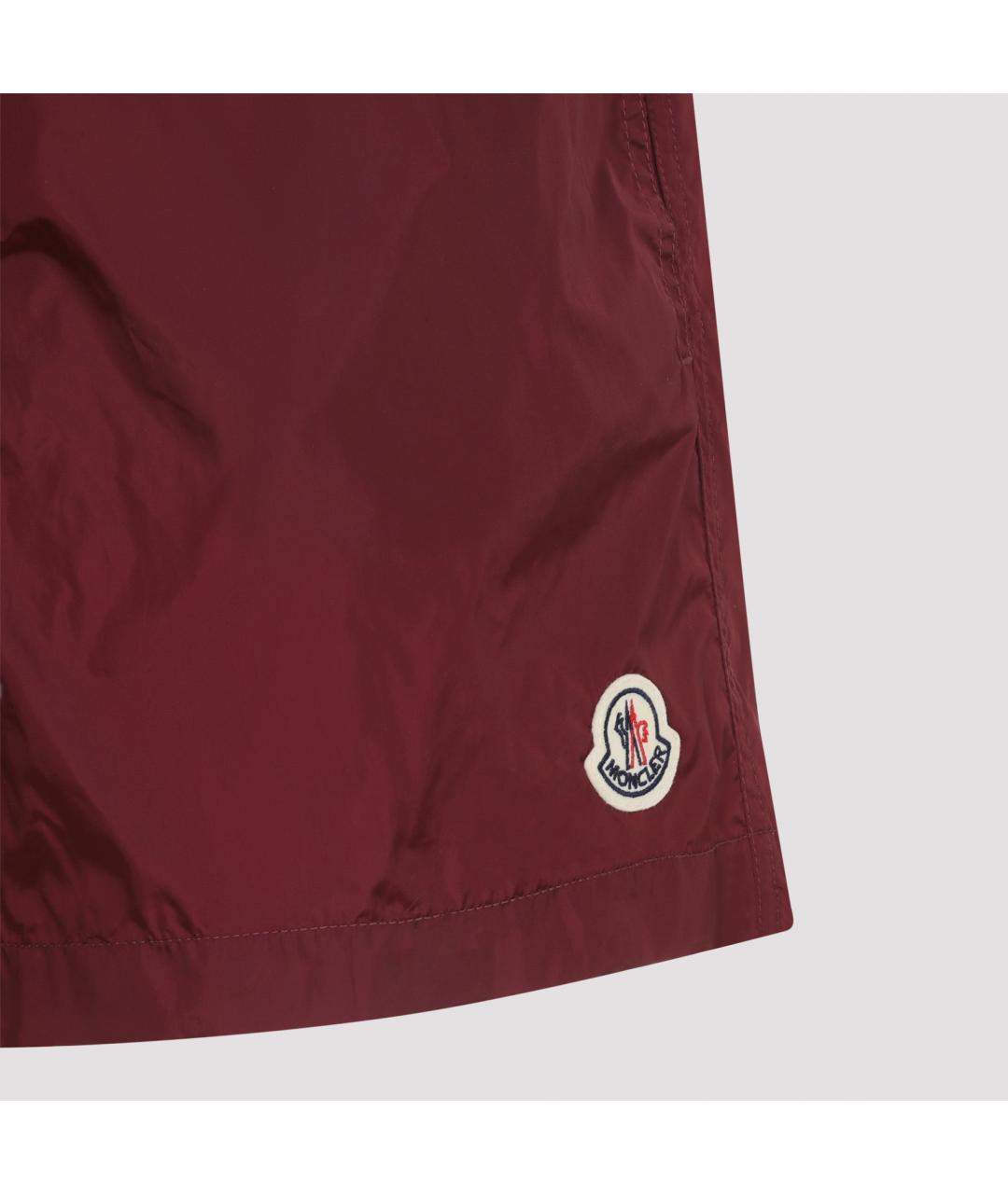 MONCLER Бордовые полиамидовые плавки, фото 5