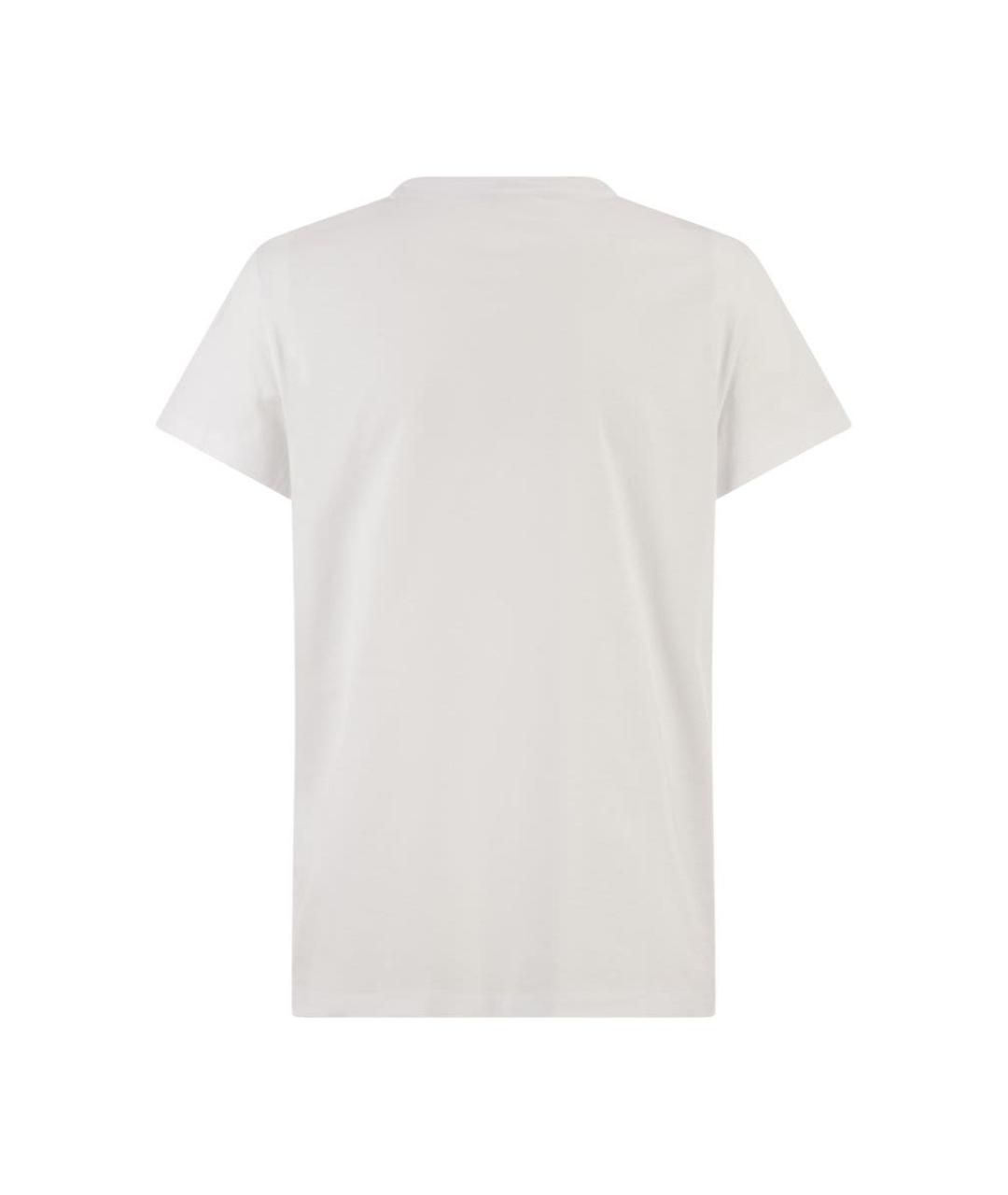 MAX MARA Белая хлопковая футболка, фото 2