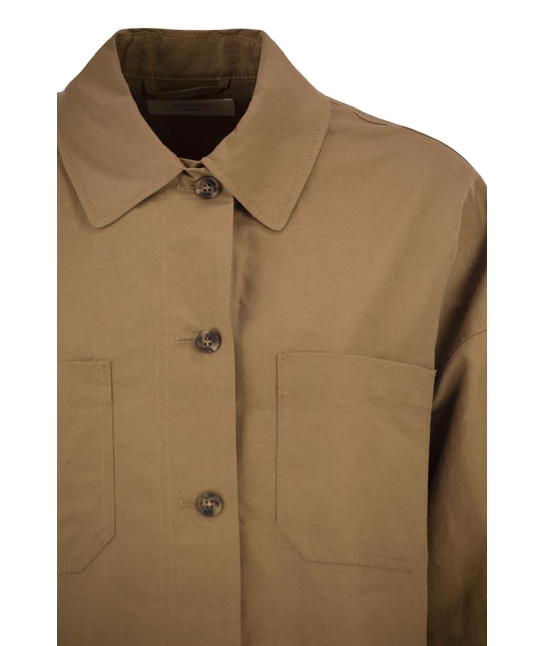 WEEKEND MAX MARA Бежевая хлопковая куртка, фото 4