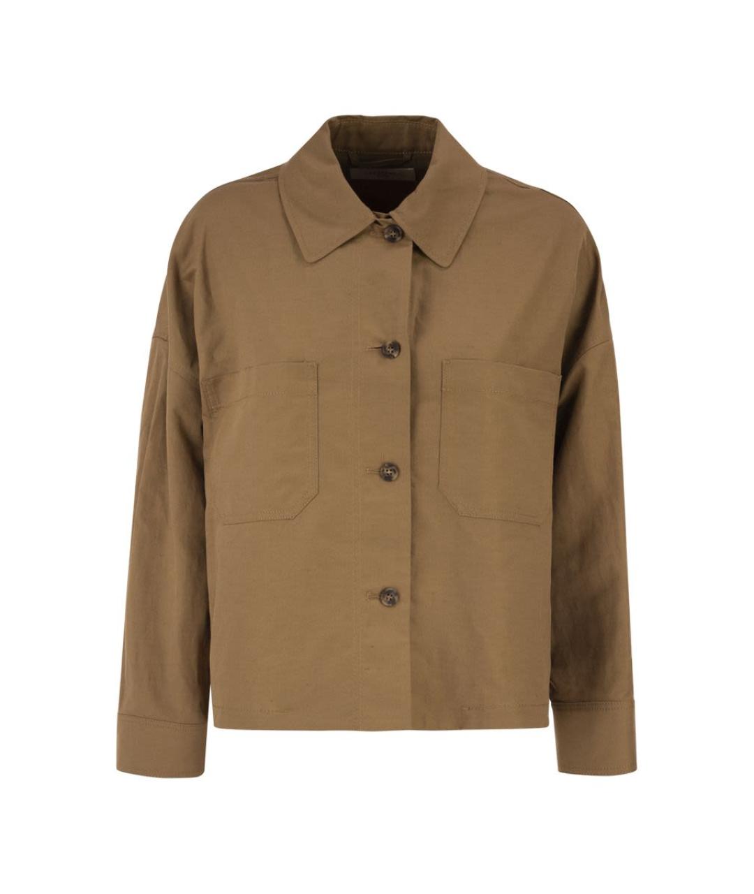 WEEKEND MAX MARA Бежевая хлопковая куртка, фото 1