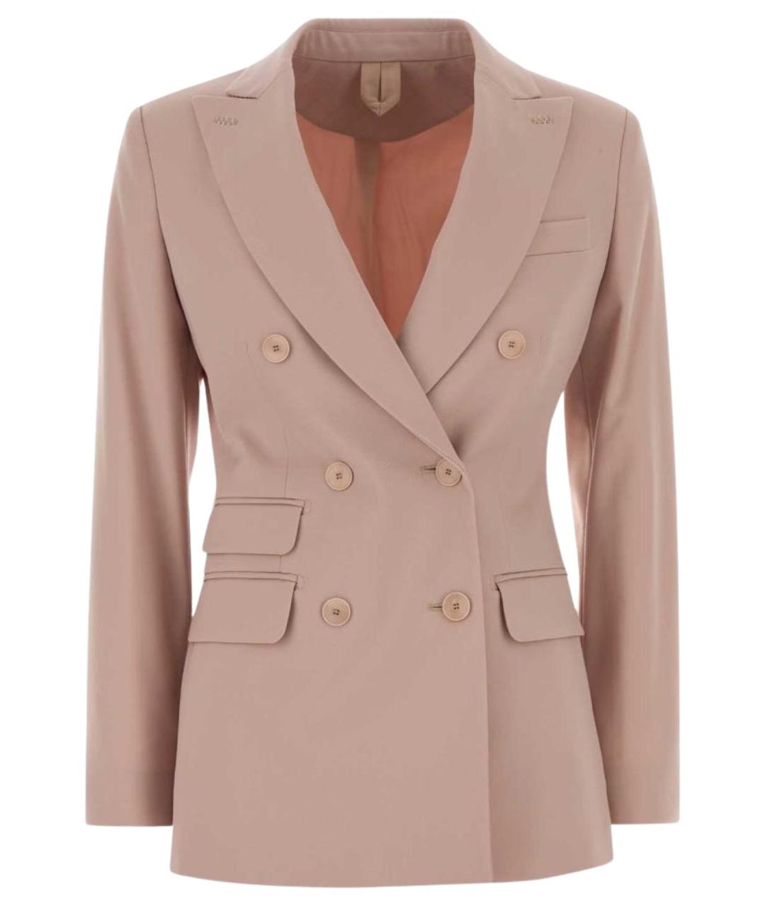 MAX MARA Розовый шерстяной жакет/пиджак, фото 1