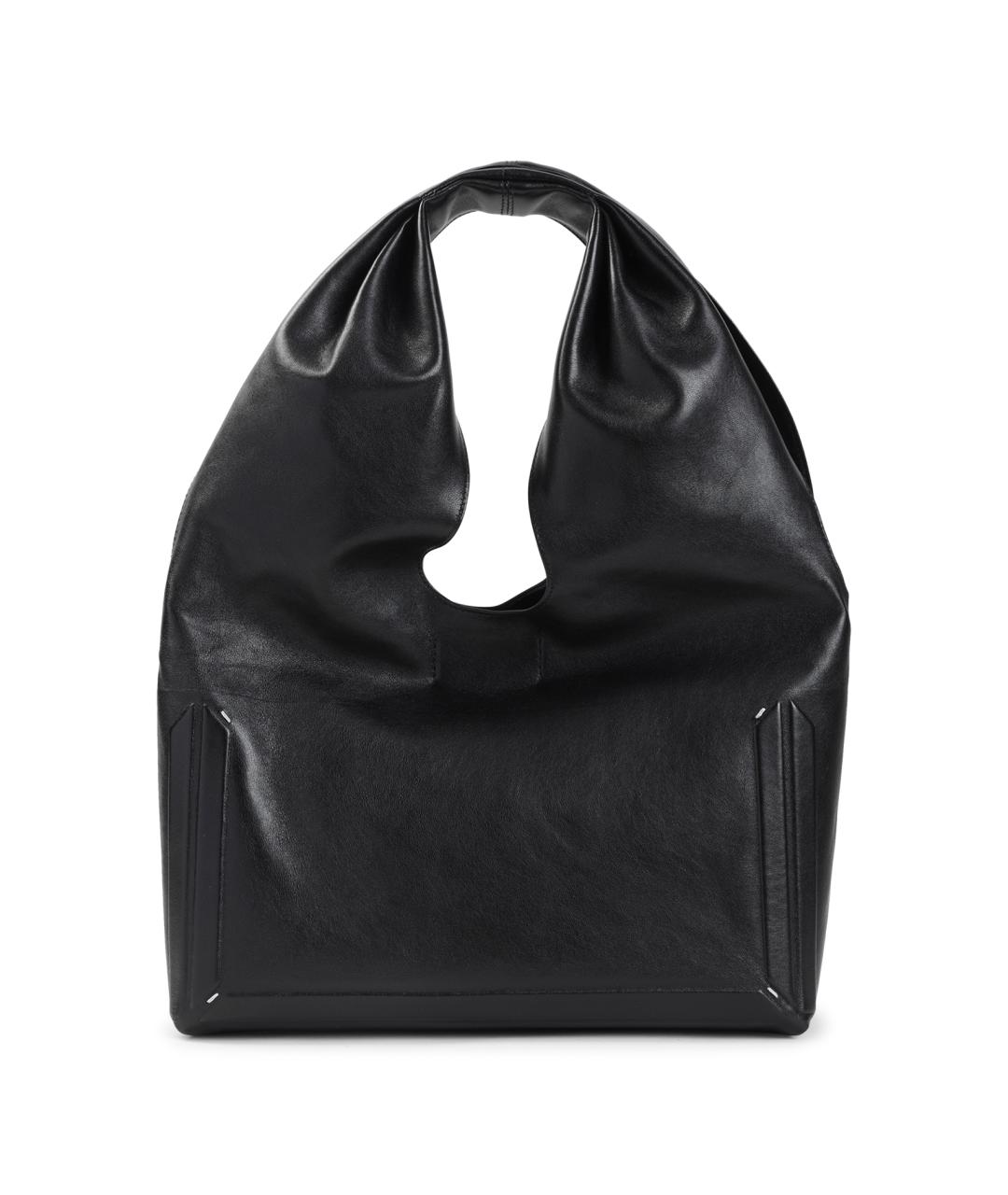 MAISON MARGIELA Черная кожаная сумка через плечо, фото 1