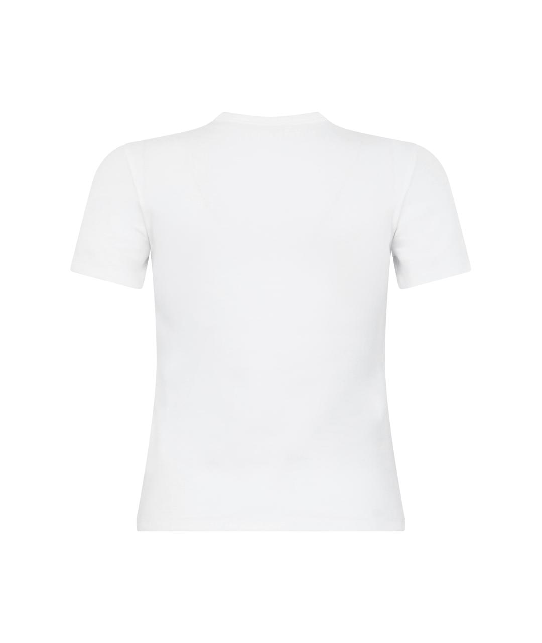 CELINE Белая хлопковая футболка, фото 2