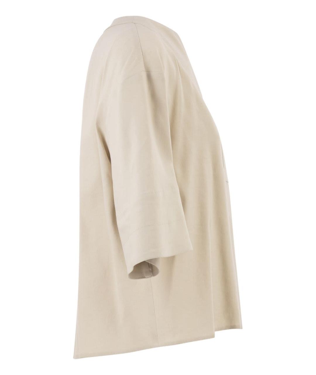 MAX MARA Бежевая льняная рубашка, фото 3