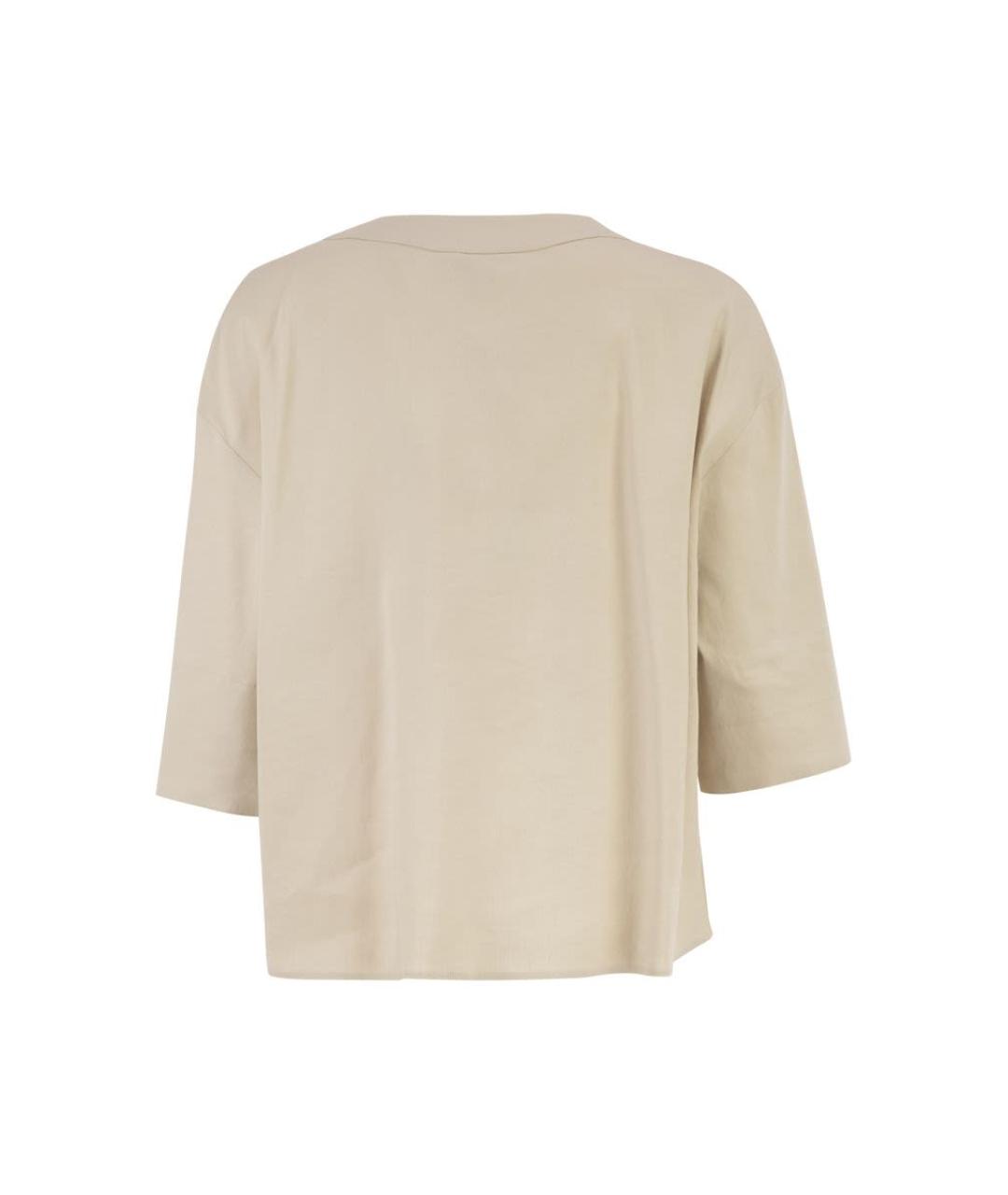 MAX MARA Бежевая льняная рубашка, фото 2