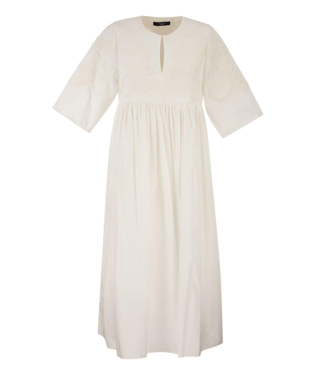 WEEKEND MAX MARA Белое хлопковое повседневное платье, фото 1