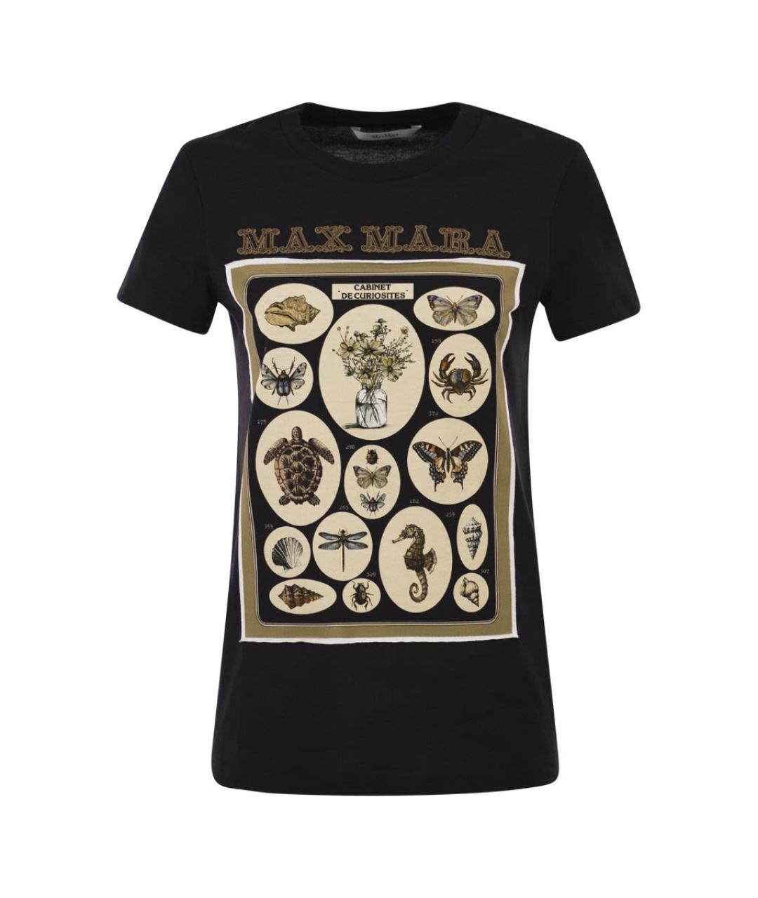 MAX MARA Черная хлопковая футболка, фото 1
