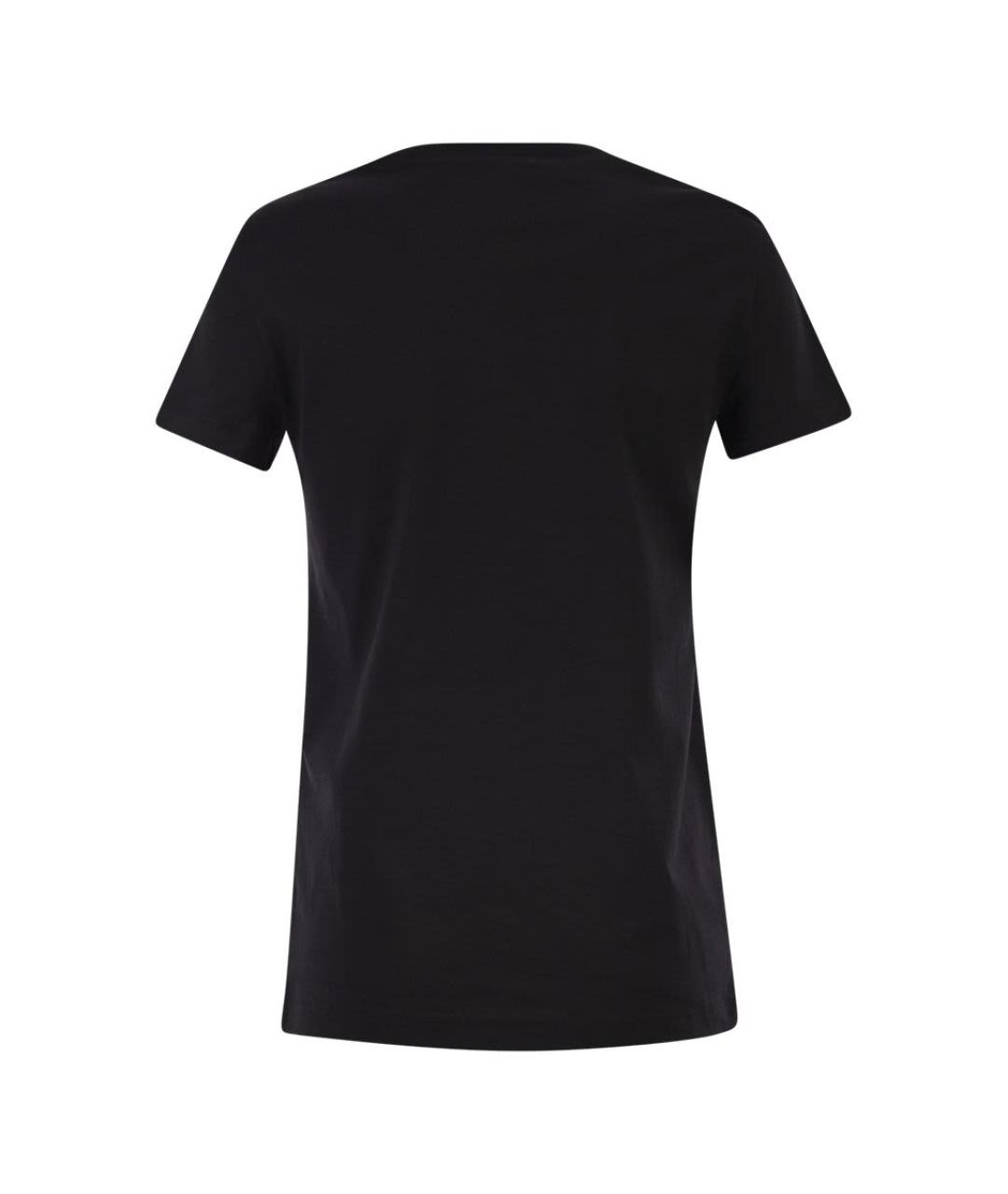 MAX MARA Черная хлопковая футболка, фото 2