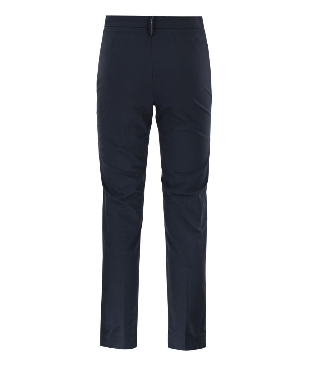 BRUNELLO CUCINELLI Синие хлопковые прямые брюки, фото 2