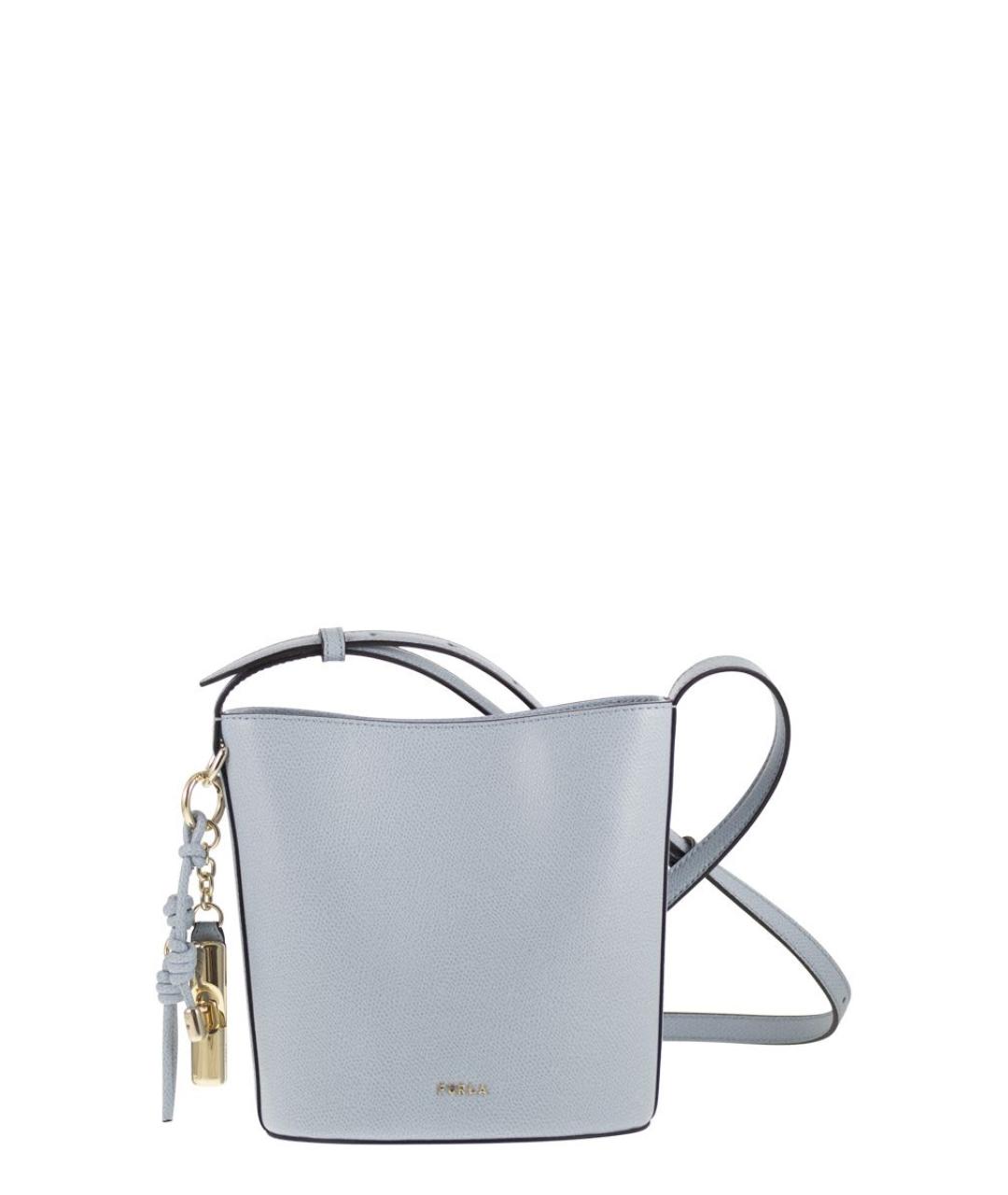 FURLA Голубая кожаная сумка через плечо, фото 1