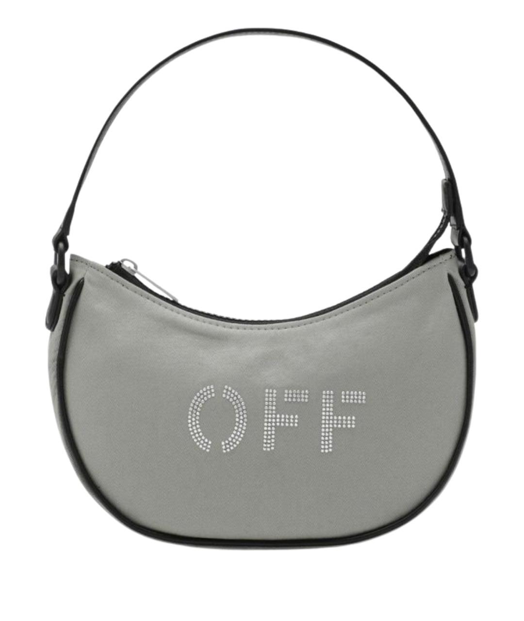 OFF-WHITE Серая сумка с короткими ручками, фото 1