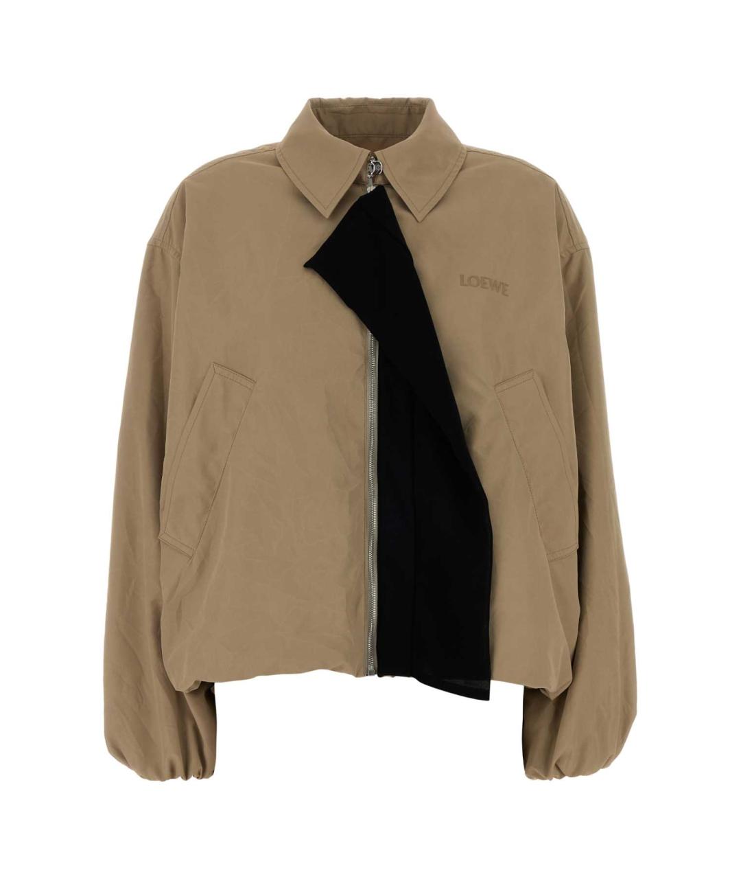 LOEWE Бежевая полиэстеровая куртка, фото 1