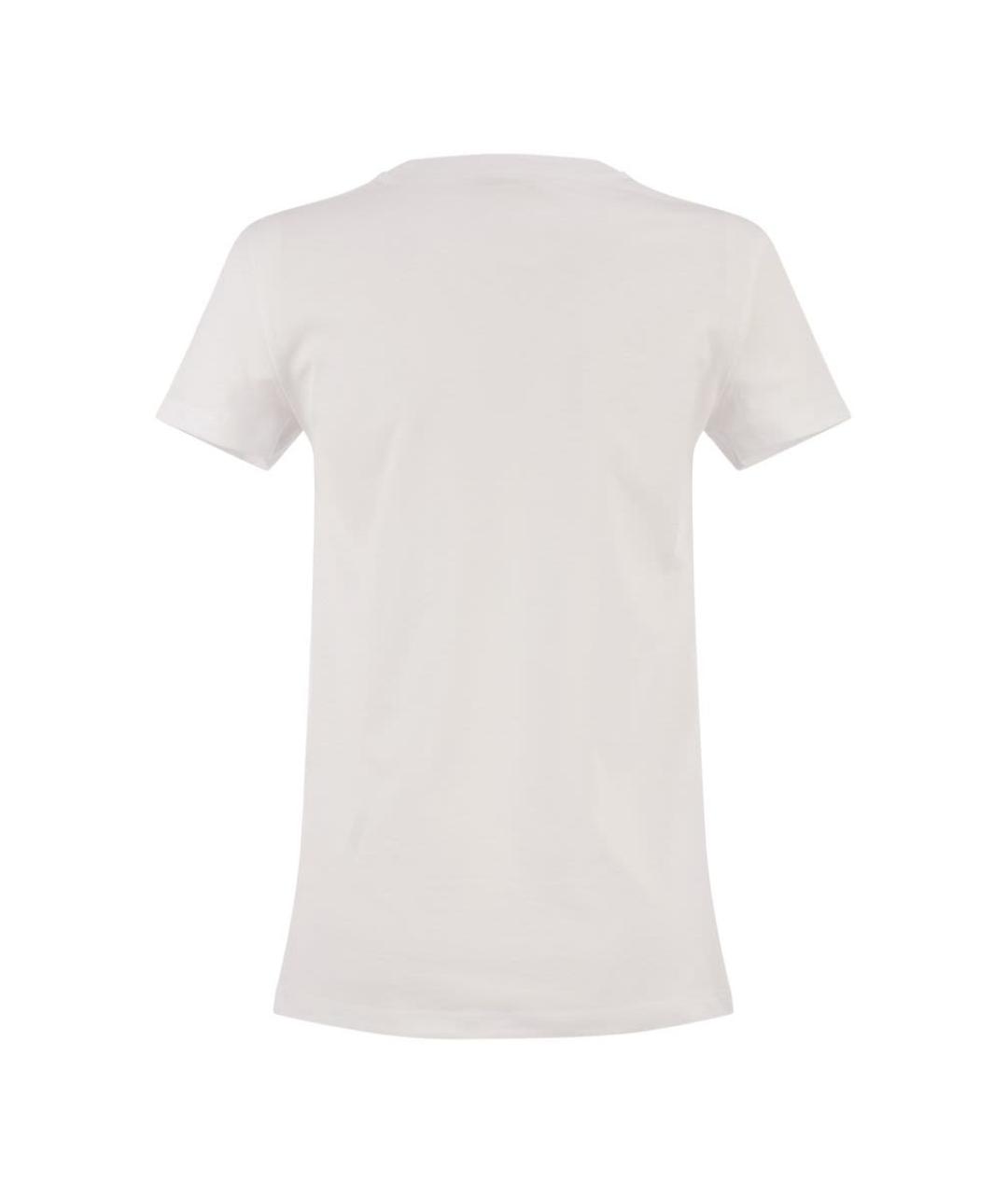 MAX MARA Белая хлопковая футболка, фото 2